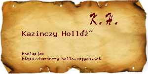 Kazinczy Holló névjegykártya